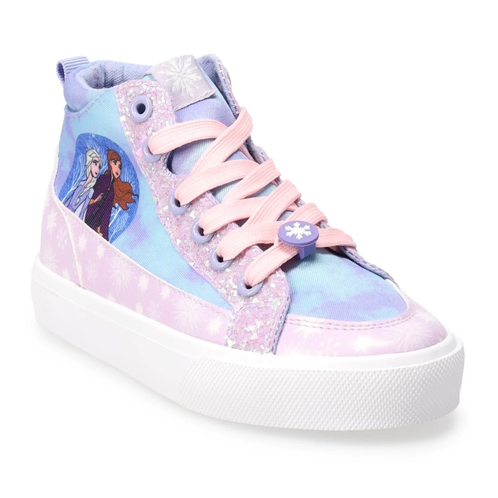 Disney's Frozen Anna & Elsa Girls' High-Top Sneakers